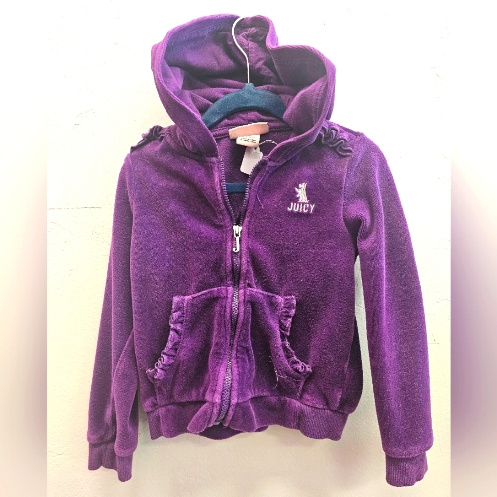 Toddler, purple, vintage, velour, zipper, colorful, casual, 2000s